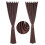 Privacy Curtains Polyester Brown 1 Set 6