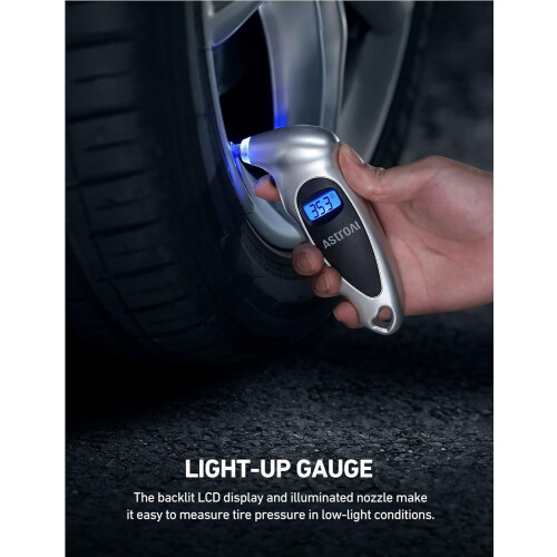 Digital Tire Pressure Gauge 0-150 PSI with Backlight LCD 2