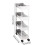 Slim Rolling Storage Cart Multi-Tier Narrow Adjustable 3