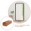 Wood Rectangular Mirror Base Indoor 11.8 x 3.1 x 2.6 in 3
