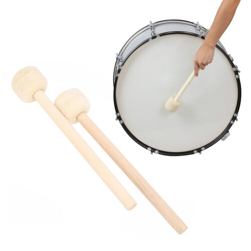 Nonslip Drum Mallets Wooden Handle Percussion Drumsticks 1