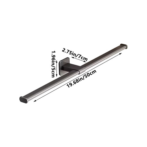 Barre porte-serviettes réglable sans perçage, fixation murale, renforcée 2