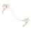 Violin Shoulder Support with Acrylic Pad White 1pc 1