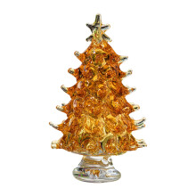 Glass Christmas Tree Decor with Star Gold