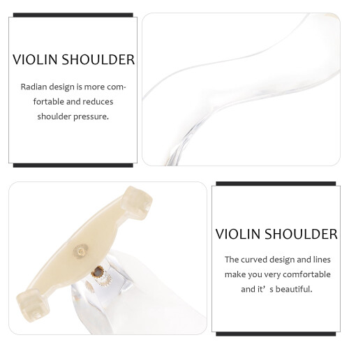 Violin Shoulder Support with Acrylic Pad White 1pc 1
