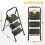Folding Step Stool Ladder with Handrails Steel 3-6 Steps 7