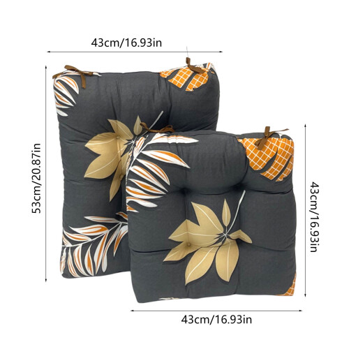 Coussins de chaise d'extérieur imprimés (lot de 2) 2