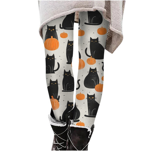 Women's Halloween Batwing Print Leggings Plus Size 2