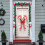 Christmas Door Cover Red Bow Pattern 35x73 Inch 6