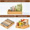 Kitchen Cabinet Organizer Container Lids, with Adjustable Dividers Bamboo Drawer Box Kitchen Storage and Organization 5