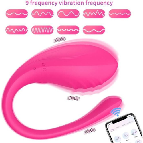 Mini Vibrating Egg Massager with Bluetooth Remote Control, Waterproof, Compact Personal Massager, Purple 2