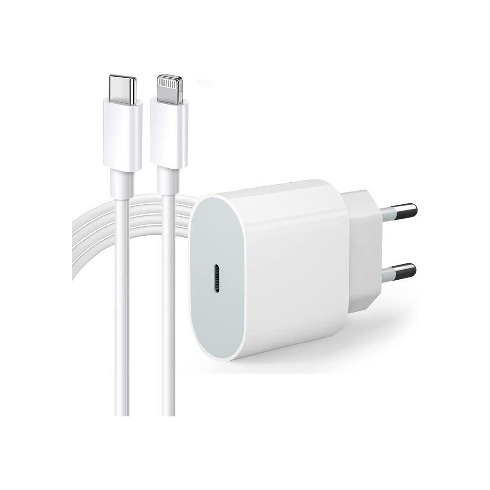 Usb C Fast Charger With 1M Cable, 20W Pd 3.0 Wall Adapter For Mobile Devices And Tablets 9310219846797