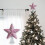 Pink Glitter Foam Star Tree Topper with Silver Spring Base 4