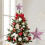 Pink Glitter Foam Star Tree Topper with Silver Spring Base 3