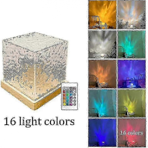 Celestial Cube Lamp with 16 Color Wave Effects, Remote Control, Rechargeable LED Night Light 1