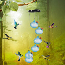 Hummingbird Wind Chimes and Feeders Outdoor Garden