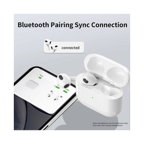 Wireless Charging Case for AirPods 4, USB C Port Compact White Protective Cover and Storage Box 2