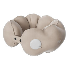 Outdoor Press to Inflate U Shaped Neck Pillow, Foldable Portable Lightweight Adjustable Travel Cushion