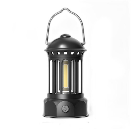 Camping Lantern Rechargeable Portable Retro LED Tent Light, Battery Powered, 2 Modes, Waterproof, Hanging Hook 2
