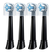 4pcs Replacement Toothbrush Heads for Oral B Io3 Io4 Io5 Io6 Io7 Io8 Io9 Soft Bristle Round Heads Black
