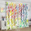 Rainbow Raindrops Curtains Watercolor Abstract Pattern 8