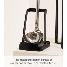Small Pot Holder Japanese Simple Kitchen Storage Rack Metal with Water Tray Pot Holder Spoon Holder for Finishing