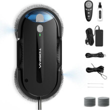 Tosima X1, Fensterputzroboter, intelligente variable Saugkraft von 6 400 Pa, Fernbedienung, Anti-Fall-System, schwarz
