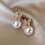 Glittering Pearl Dangle Earrings for Women 1