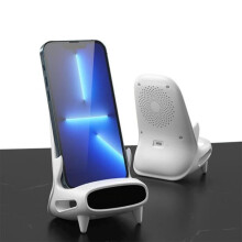 Mini přenosná bezdrátová nabíječka, červený kompaktní design, kompatibilní se všemi telefony a pouzdry s podporou Qi