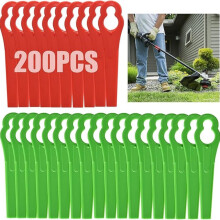 200 stuks plastic grastrimmerbladen, 83 mm draadloze vervangingsbladen voor Einhell grastrimmer, Du