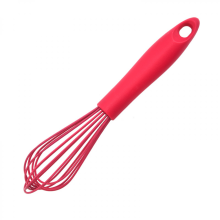 Hochwertiger, silikonbeschichteter Schneebesen, 26,7 cm, rot, Küchenhelfer