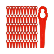100 stuks plastic vervangende messen voor grasmaaiers, 83 mm snijbladen voor Einhell grastrimmer, rood