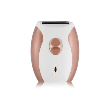 Elektrisch ontharingsapparaat, USB-oplaadbare trimmer voor schaamhaar, gezicht en lichaam, oranje, gebruiksvriendelijk.