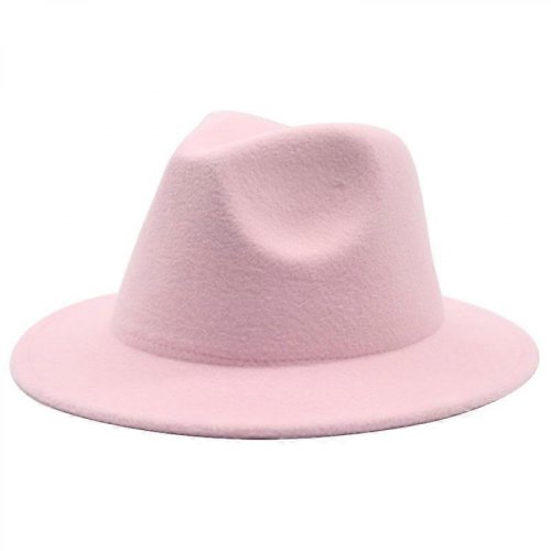 Παιδικό καπέλο Fedora για αγόρια και κορίτσια, 52-54 cm από τσόχα, μονόχρωμο καμηλ