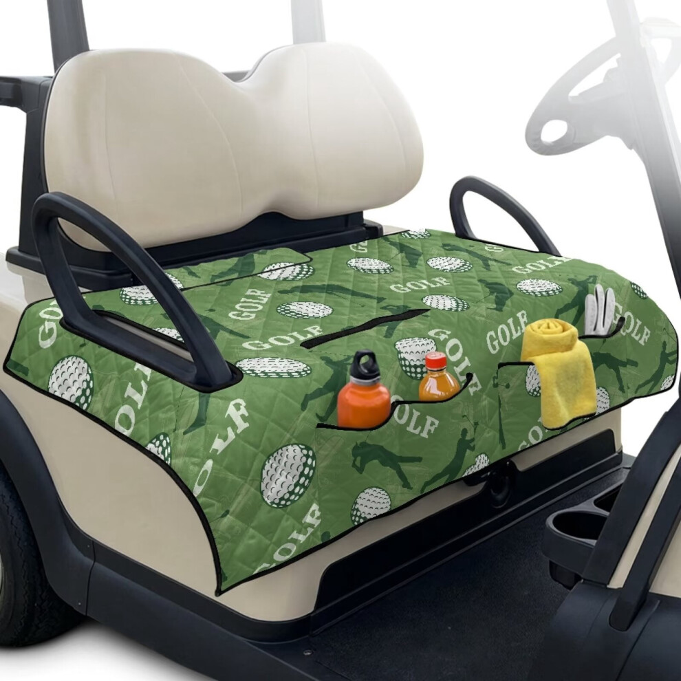 Golf Cart Seat Covers Universal Fit 2-Seat With 4 Pockets 901175999345