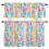 Easter Kitchen Curtains Set Blue Pink Orange Flower Leaf 1