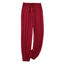 Men's Lightweight Pajama Pants Elastic Waist Ankle-Tied