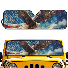 American Flag Eagle Windshield Sun Shade for Jeep Wrangler