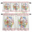 Easter Rabbit Kitchen Curtains and Valance Set Pink Blue 1