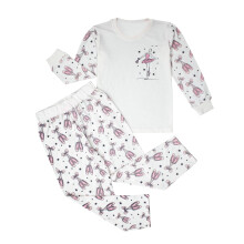 Girls Two-Piece Home Outfit Set with Long Sleeve Top and