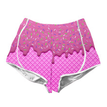 Toddler Girls Summer Shorts 3D Print Elastic Waist 3-4 Years