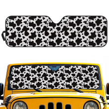 Cow Print Windshield Sun Shade for Jeep Wrangler Compass