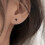 Cross Star Zircon Stud Earrings Four-Pointed 1