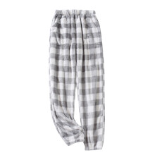 Men's Flannel Plaid Pajama Pants Plush Loose Fit Elastic