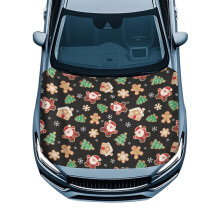 Car Hood Cover Christmas Print 59x39 Inch Universal Fit