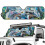 Shark Print Windshield Sun Shade for Jeep Wrangler and 1