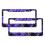 Christmas African Violet Flower License Plate Frame Set 2 1