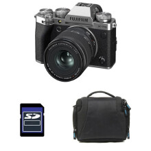 FUJIFILM X-T5 Silver + 16-50mm + Sac + Carte SD 8 Go