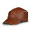 Real Leather Baseball Cap Unisex Black Brown Flat Top 1