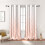 Pink Gradient Blackout Curtains Retro Pattern 2-Pack 42x108 1